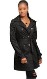 double breasted black trench coat