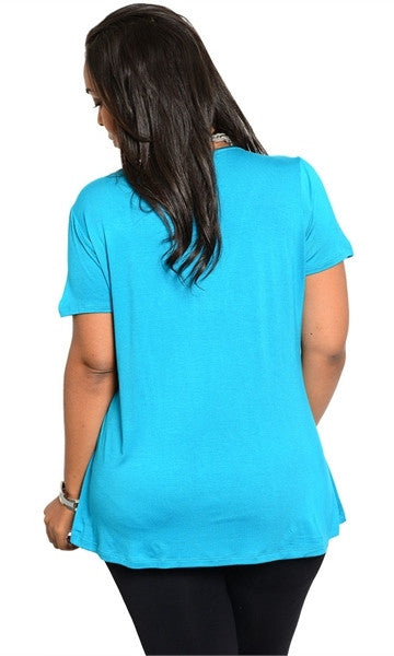 Turquoise Ladies Shirt