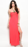 Strapless Coral Dress