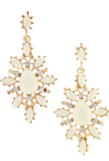 Ornate Ivory Cluster Earrings