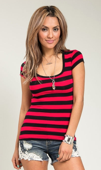 Striped Stretched Tee