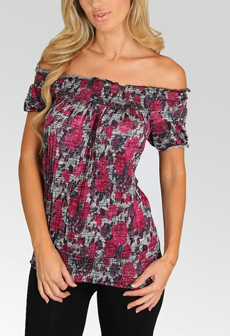 Rose Ruched Blouse - FINAL SALE