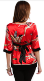 Satin Kimono Blouse - FINAL SALE