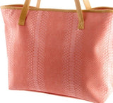 snake skin styled tote bag