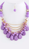 lavender chunky necklace