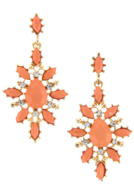 Ornate Cluster Coral Earrings