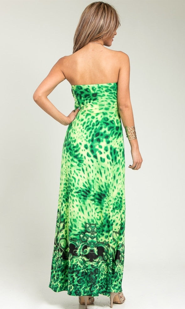 Green Safari Maxi Dress - Junior Fashion