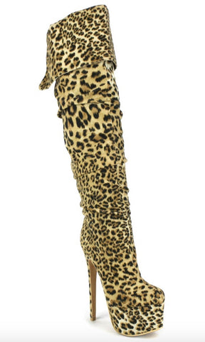 leopard stilletto boots