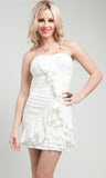 White Ruffled Sweetheart Dress